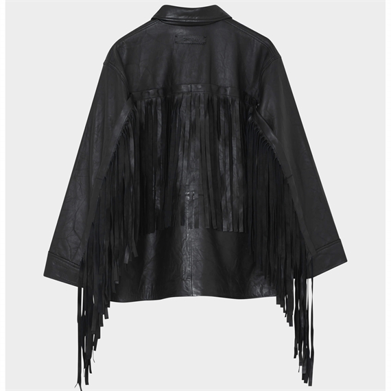 2NDDAY Bruchet Fine Leather Jakke, Meteorite Black 